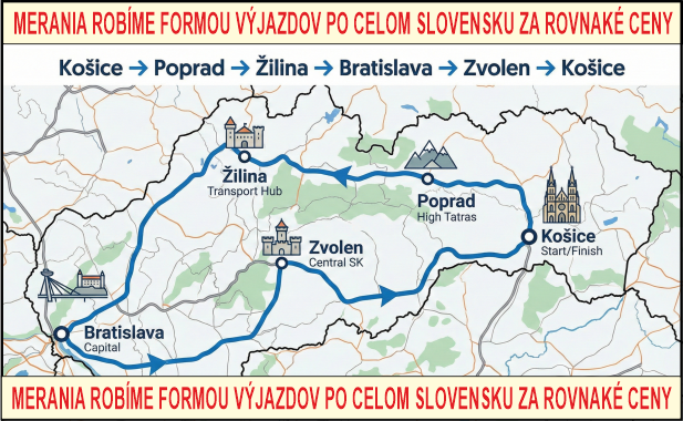 geopatogenne zony - trasa vyjazdov po Slovensku